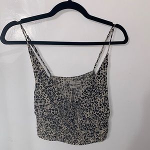 Urban Outfitters Cheetah Print Keyhole Crop Top